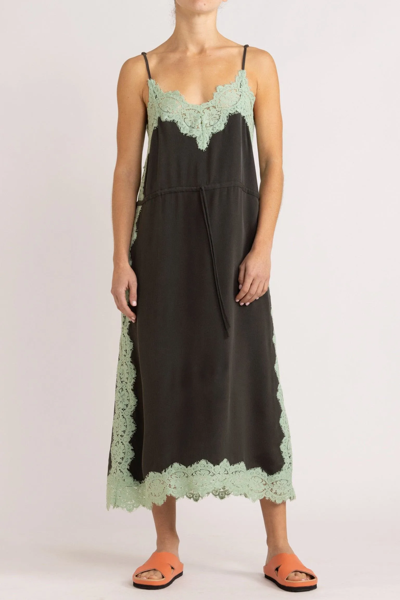 Nettie Silk & Lace Cami Dress