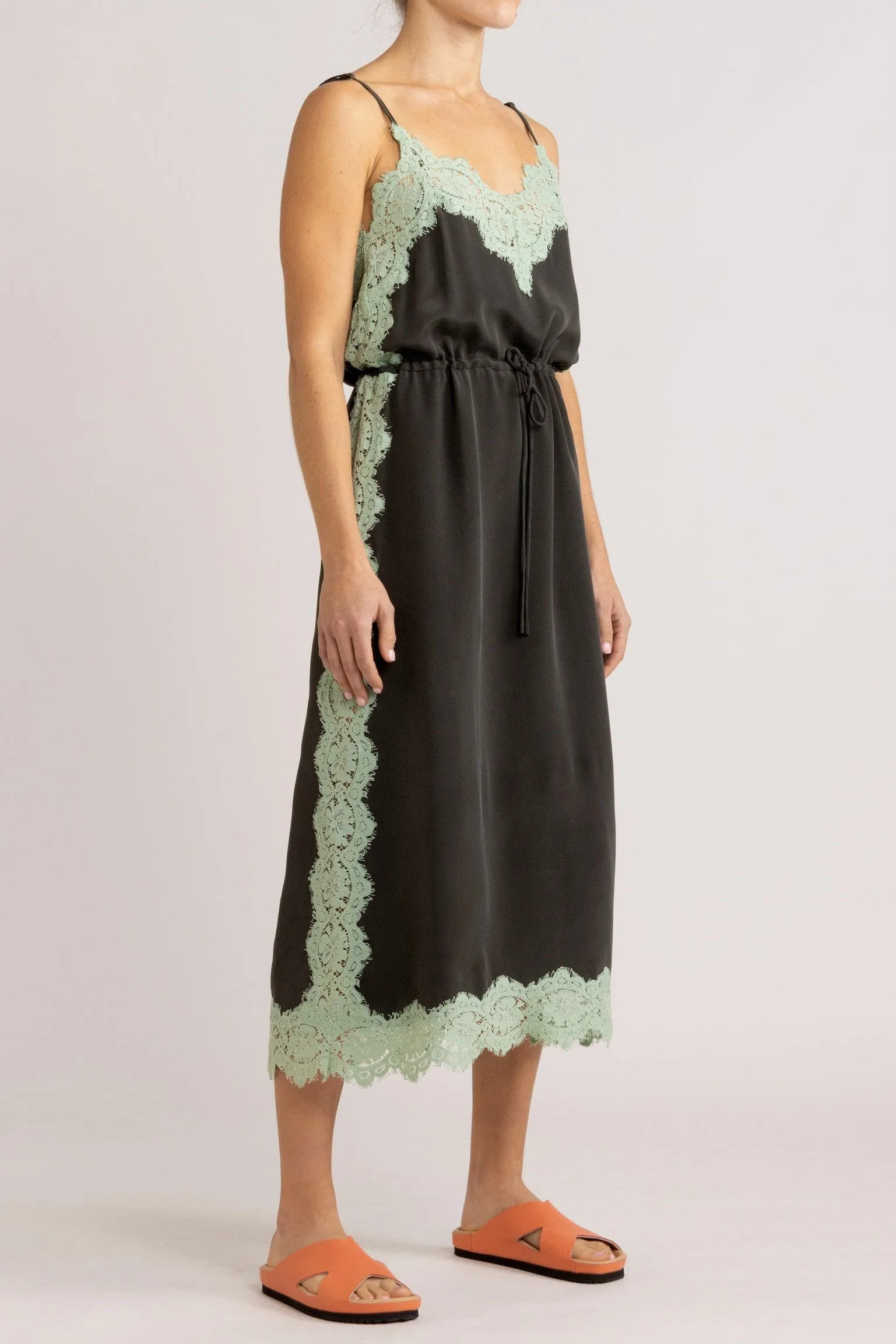 Nettie Silk & Lace Cami Dress