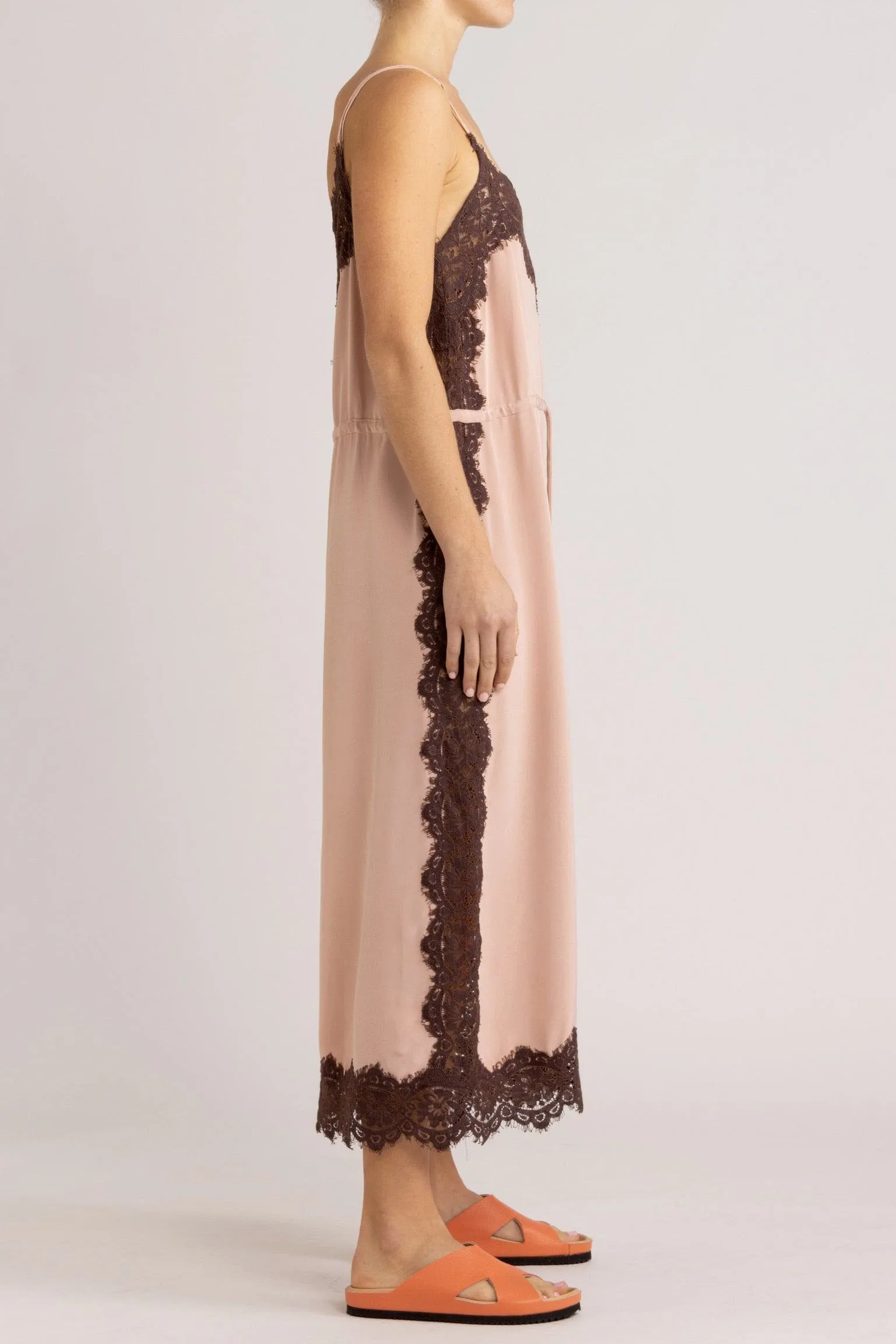 Nettie Silk & Lace Cami Dress