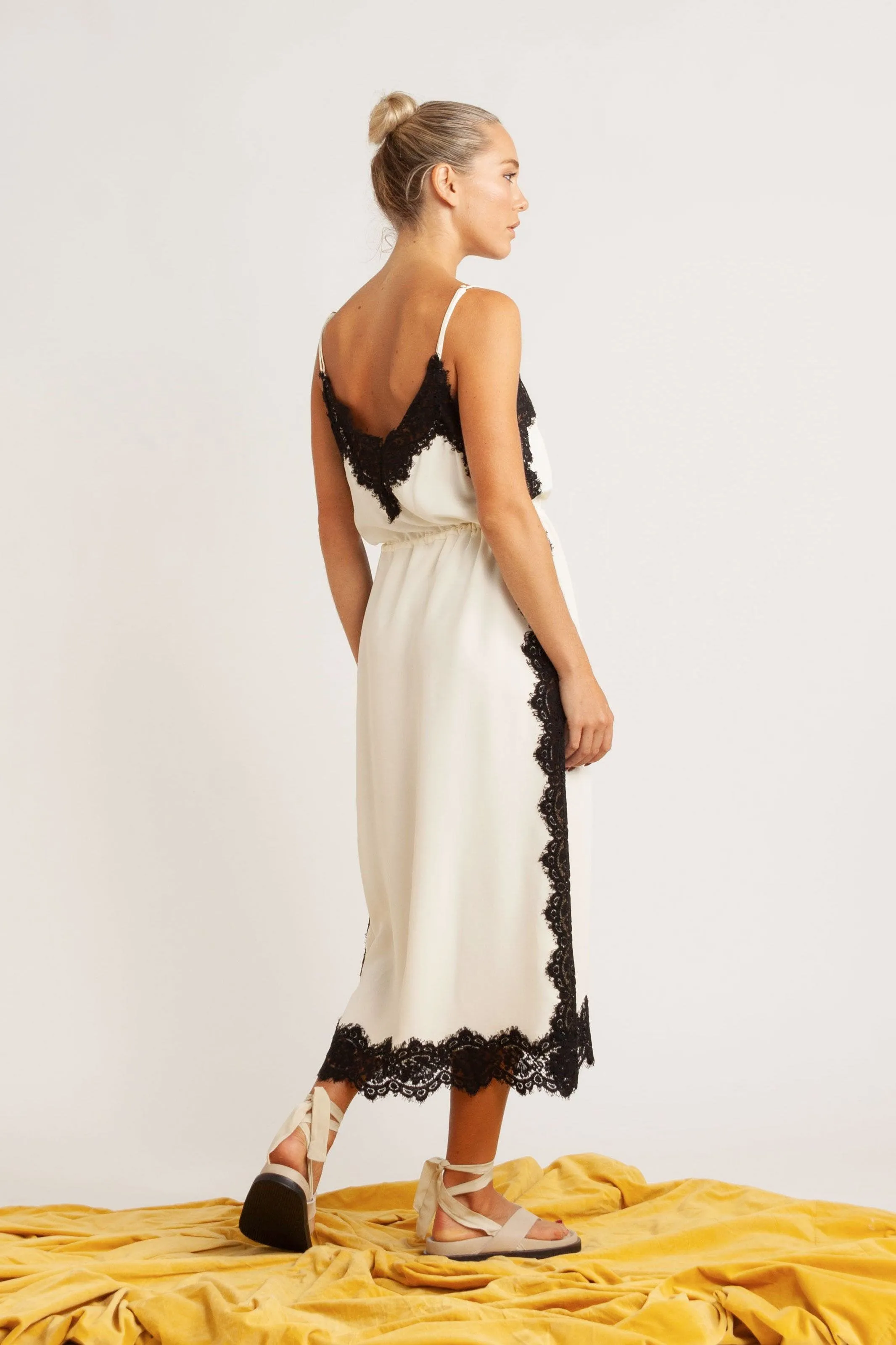 Nettie Silk & Lace Cami Dress