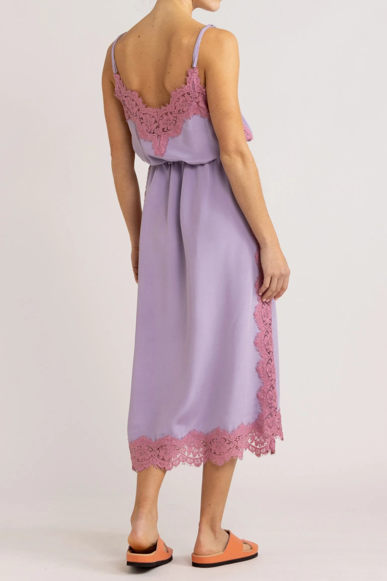 Nettie Silk & Lace Cami Dress