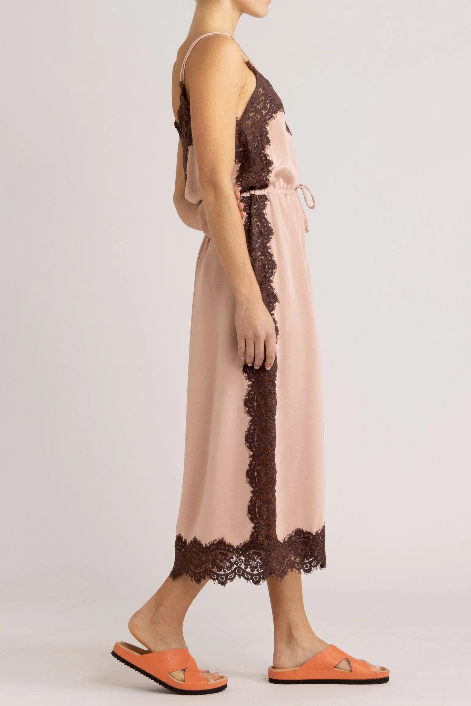 Nettie Silk & Lace Cami Dress