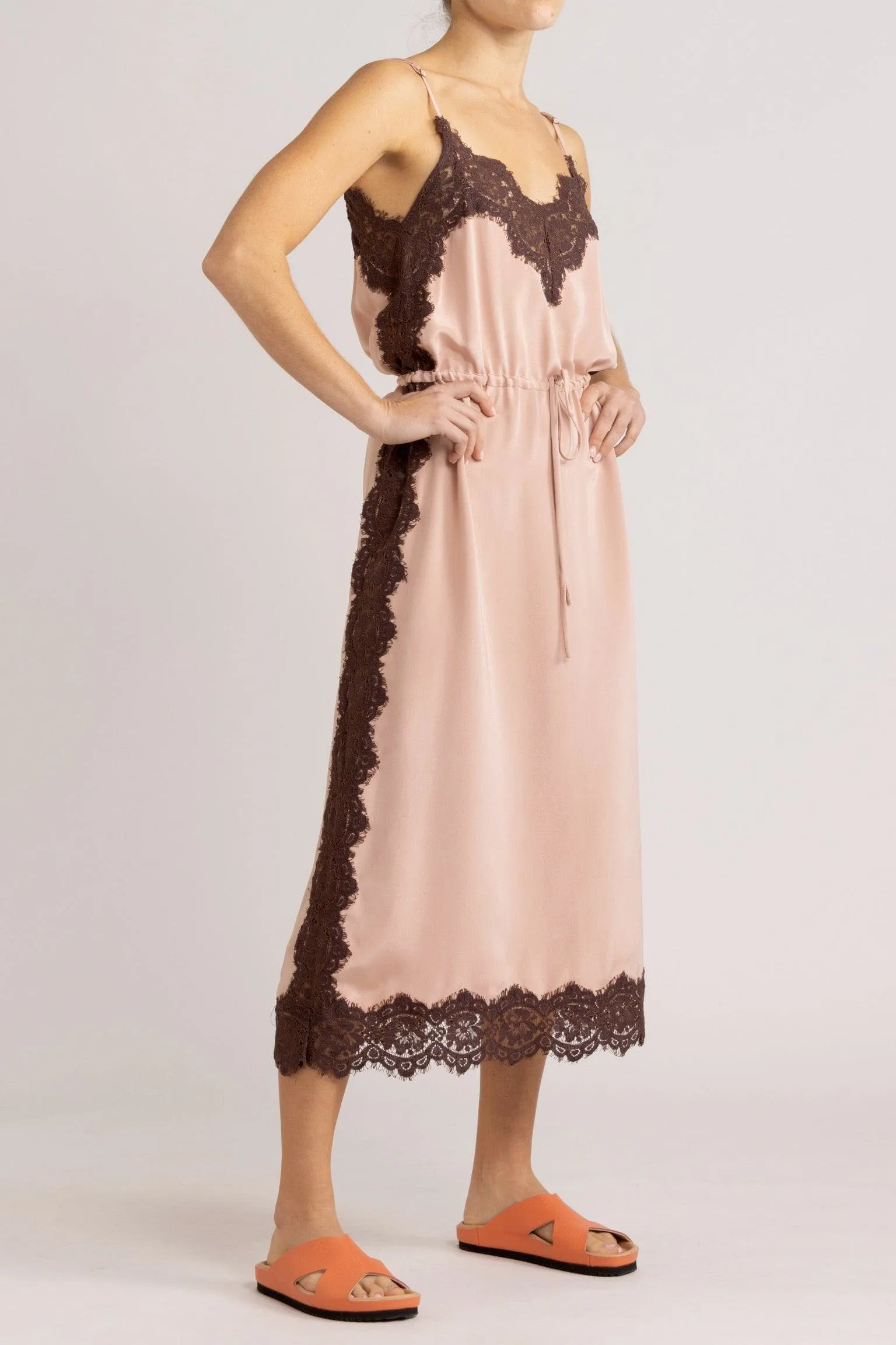 Nettie Silk & Lace Cami Dress