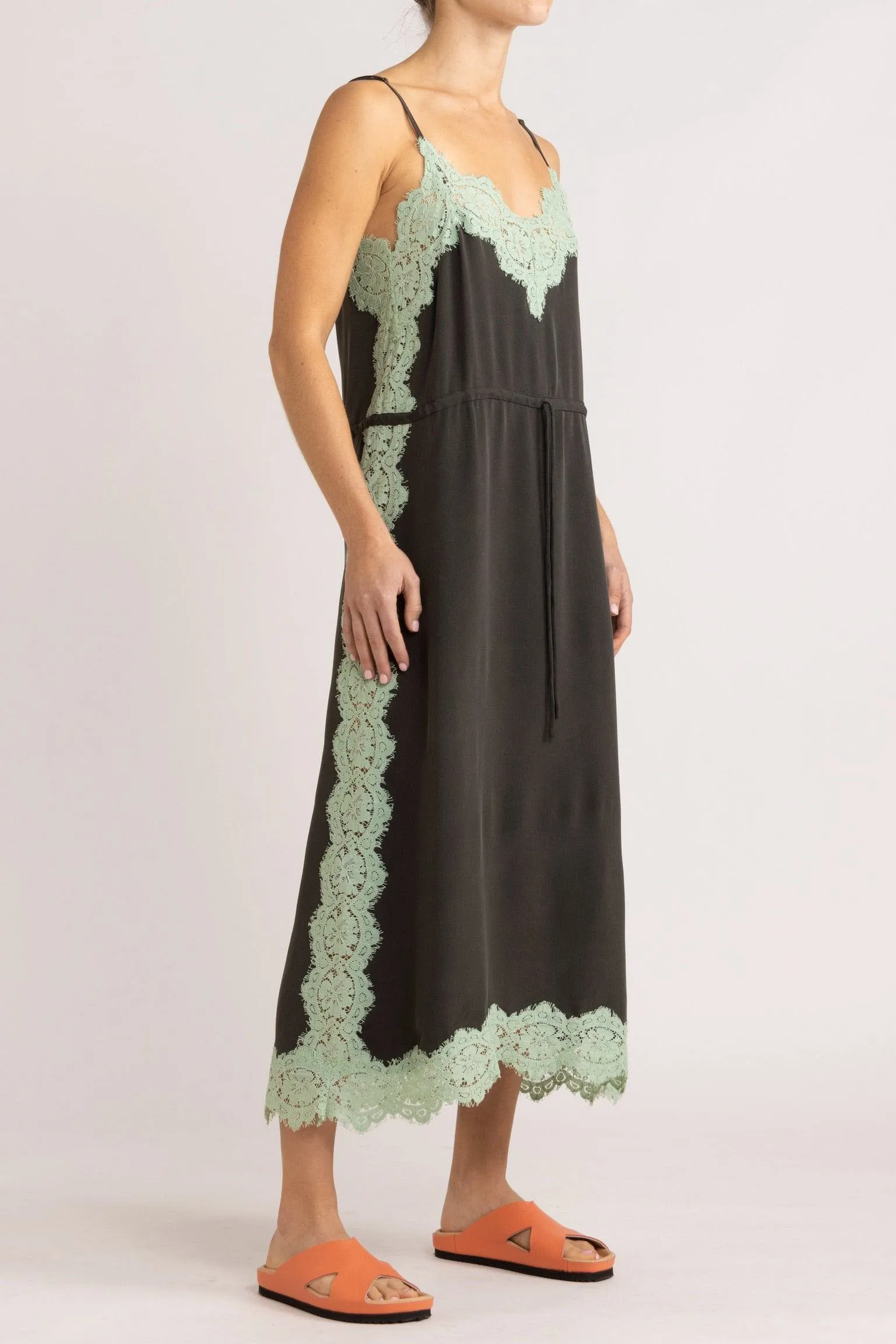 Nettie Silk & Lace Cami Dress