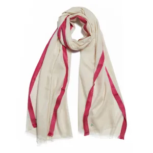 Neutral and Pink Cashmere Kund Dar Scarf