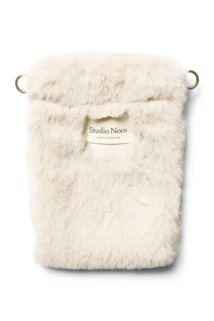 Neutral Faux Fur Phone Bag