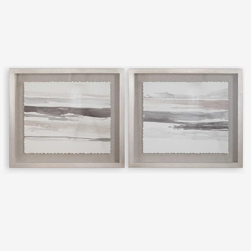 NEUTRAL LANDSCAPE FRAMED PRINTS, S/2