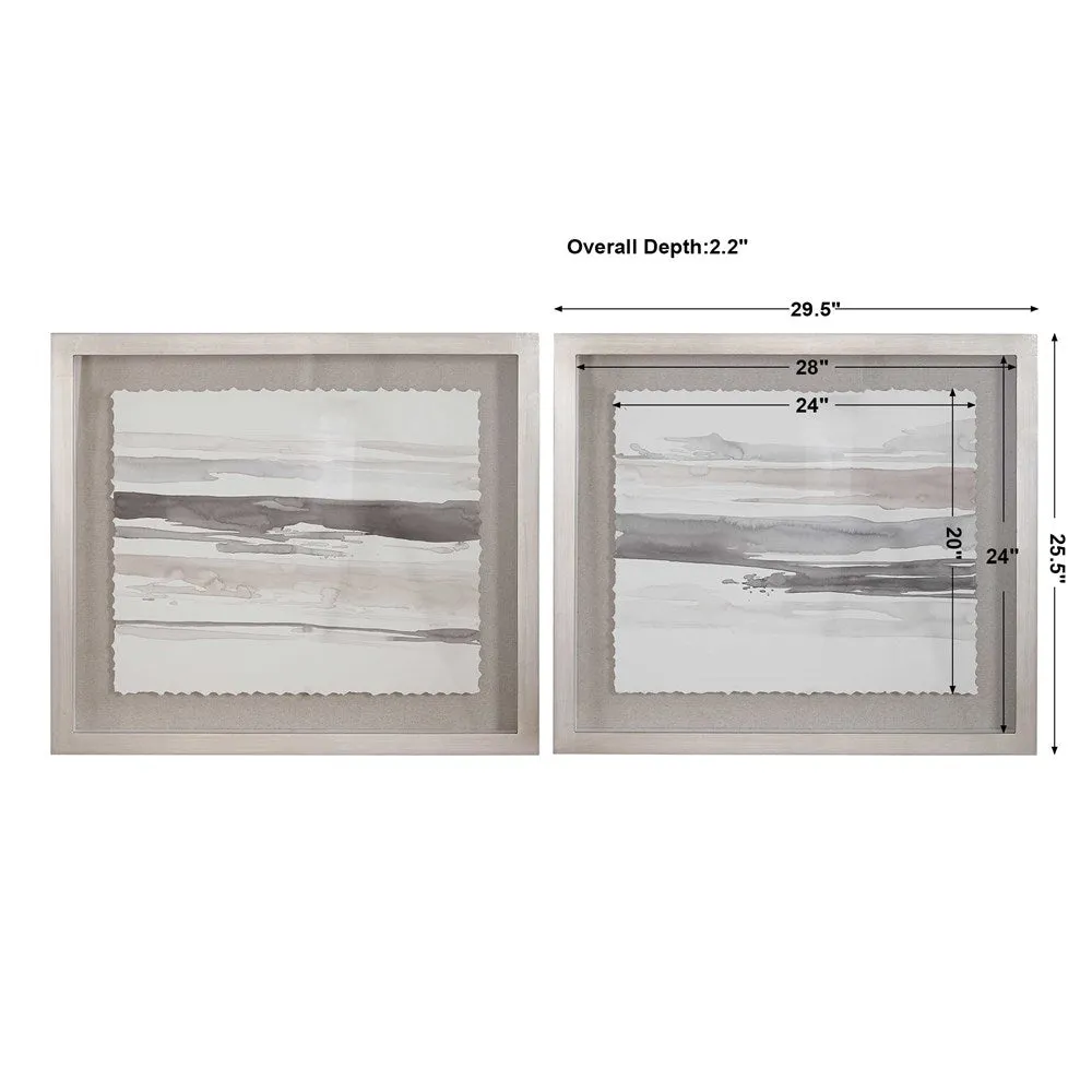 NEUTRAL LANDSCAPE FRAMED PRINTS, S/2