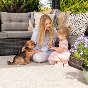 Neutral Trellis Outdoor Rug - Mahoni