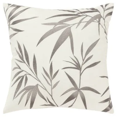 New - 18"x18" Botanical Square Throw Pillow Cover Gray/Silver - Rizzy Home