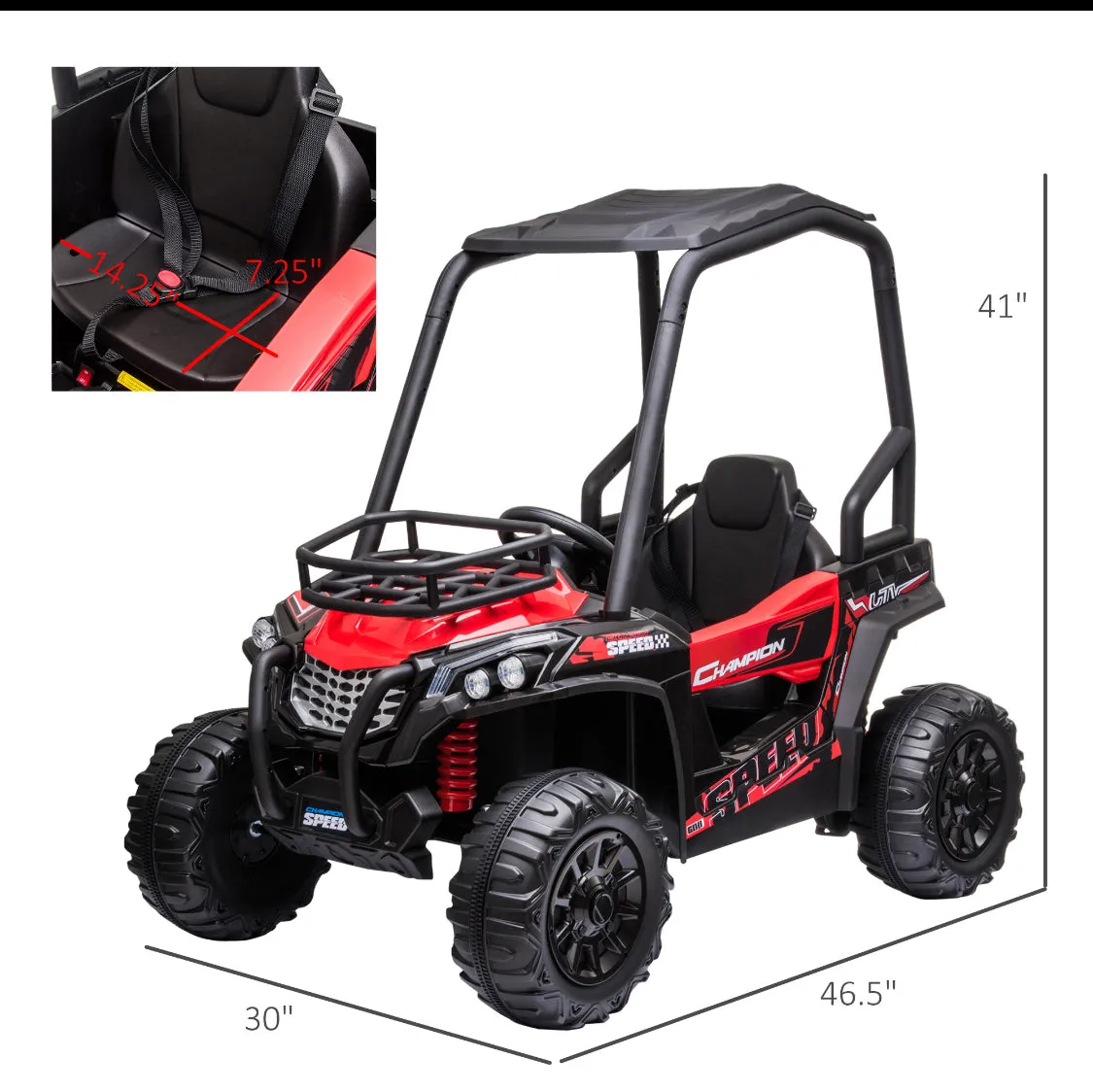 New 2025 | Off-Road 12V Utv | Suspension | Upgraded | Rubber Tires | Remote