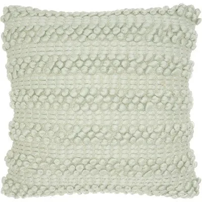 New - 20"x20" Oversize Woven Striped Life Styles Square Throw Pillow Pastel Green - Mina Victory