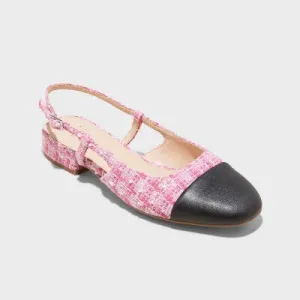 New - A New Day Women's Faux Leather Slingback Casual Ballet Flats Round Toe