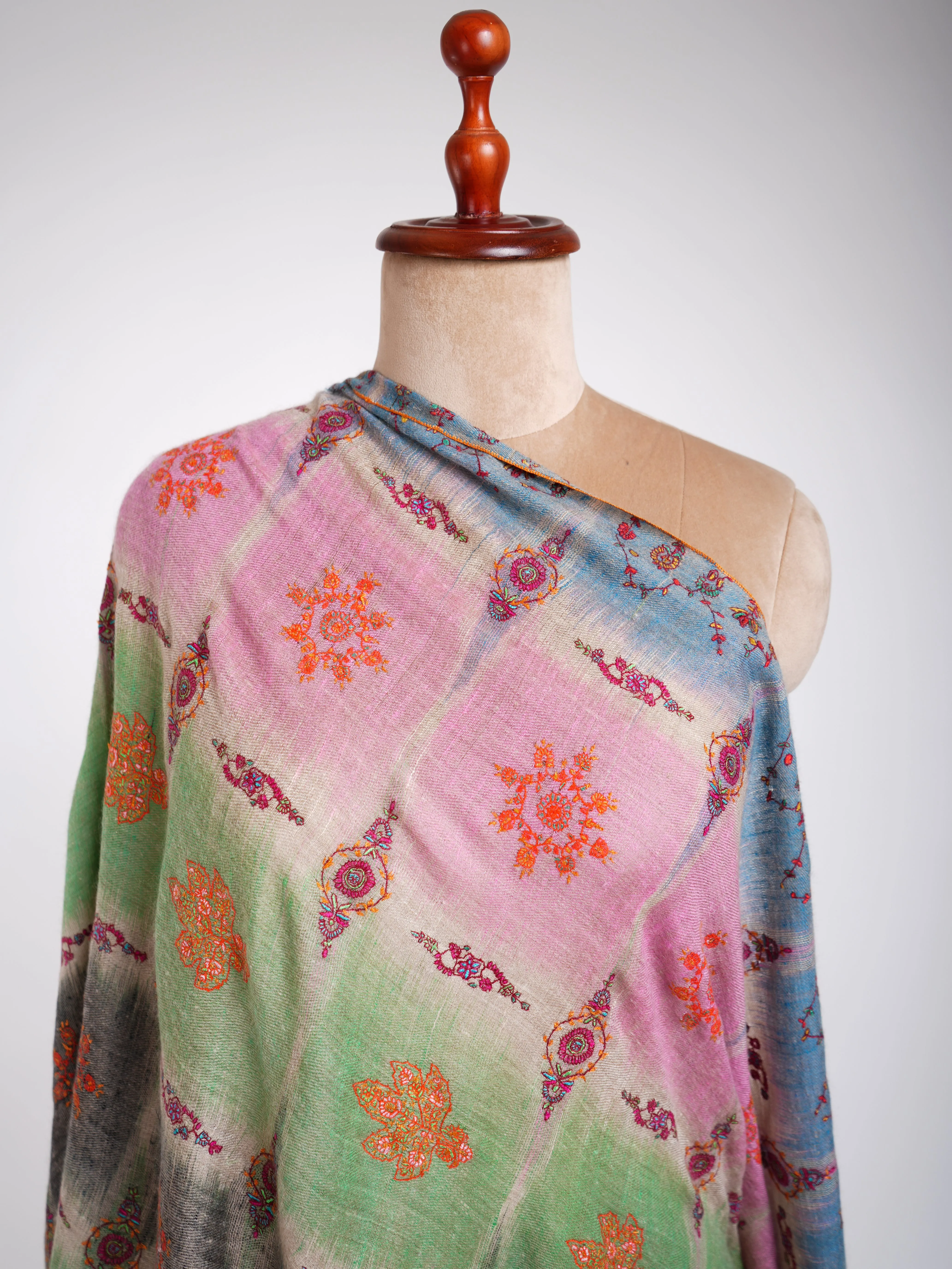 New Age Hand Embroidered Pashmina Shawl