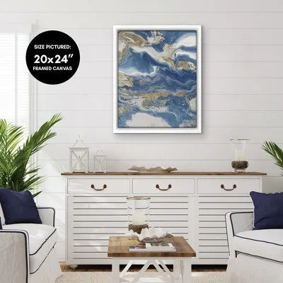 New - Americanflat - 16x24 Floating Canvas White - Fluid Memories I by PI Creative Art