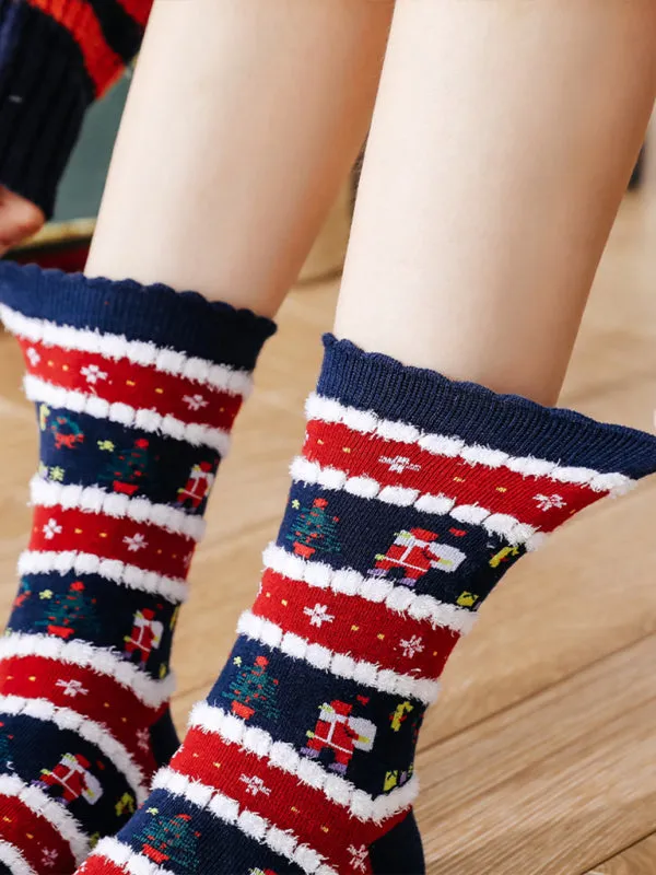 New autumn and winter woolen socks Christmas mid-calf socks Christmas socks