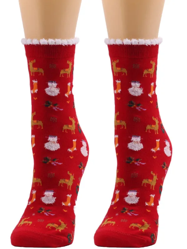 New autumn and winter woolen socks Christmas mid-calf socks Christmas socks