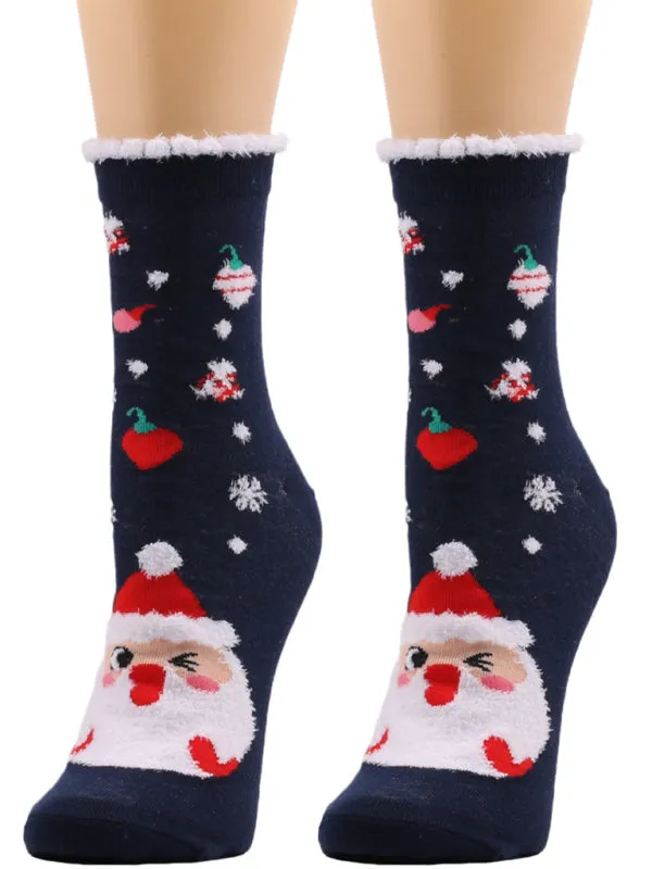 New autumn and winter woolen socks Christmas mid-calf socks Christmas socks