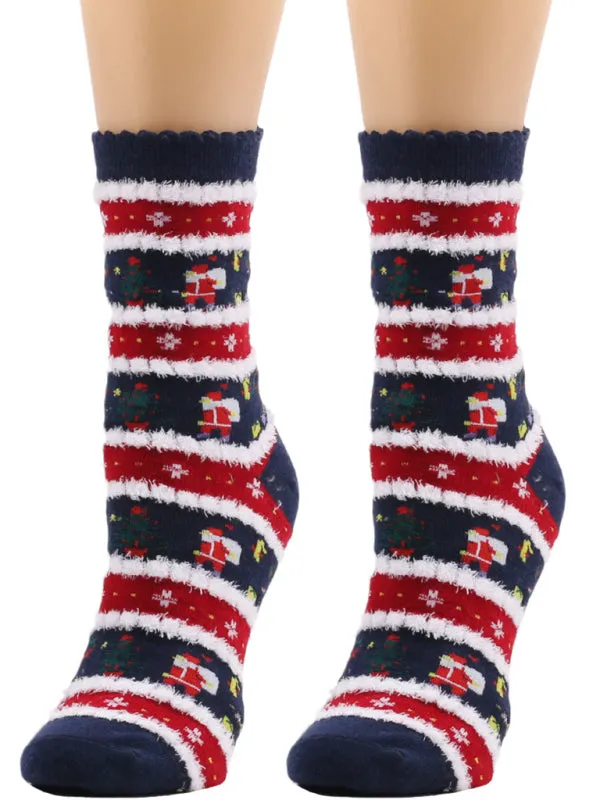 New autumn and winter woolen socks Christmas mid-calf socks Christmas socks