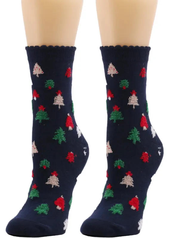 New autumn and winter woolen socks Christmas mid-calf socks Christmas socks