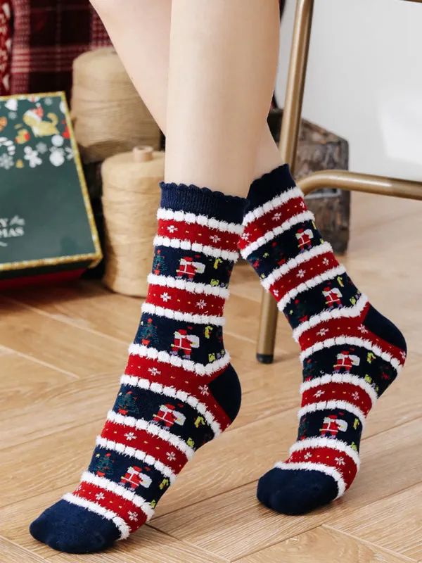 New autumn and winter woolen socks Christmas mid-calf socks Christmas socks