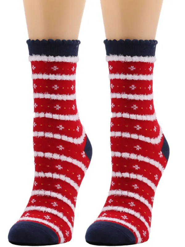 New autumn and winter woolen socks Christmas mid-calf socks Christmas socks