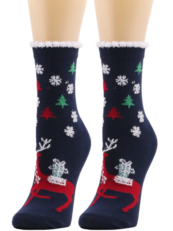 New autumn and winter woolen socks Christmas mid-calf socks Christmas socks