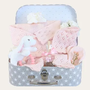 New Baby Girl Gifts Hamper Sweet Bunny & Clothing Set