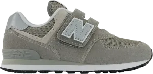 New Balance 574 Hook and Loop Little Kid 'Core Pack - Gray White' Sneakers, Gray