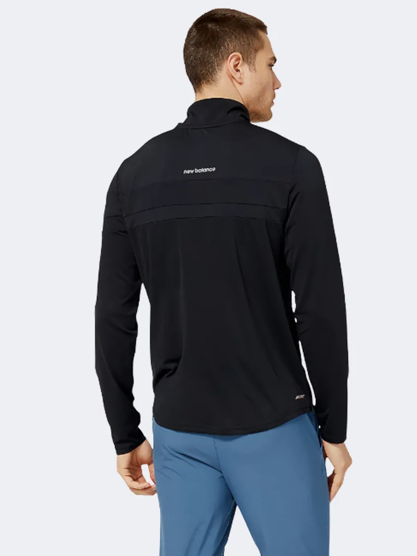 New Balance Accelerate Half Zip Men Training Sweatshirt Black