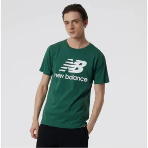 New Balance Essential Stacked Men Lifestyle T-Shirt Team Forest Green