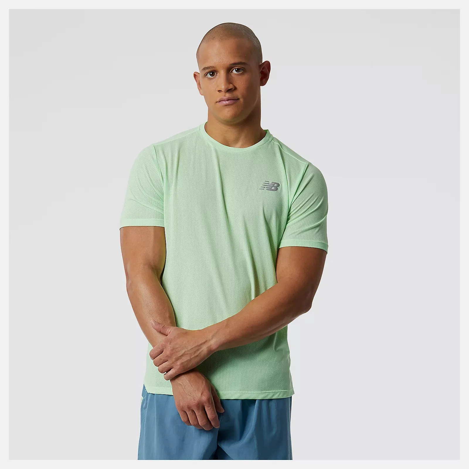 New Balance | Impact Run Short Sleeve | Men's | Vibrant Spring Glow