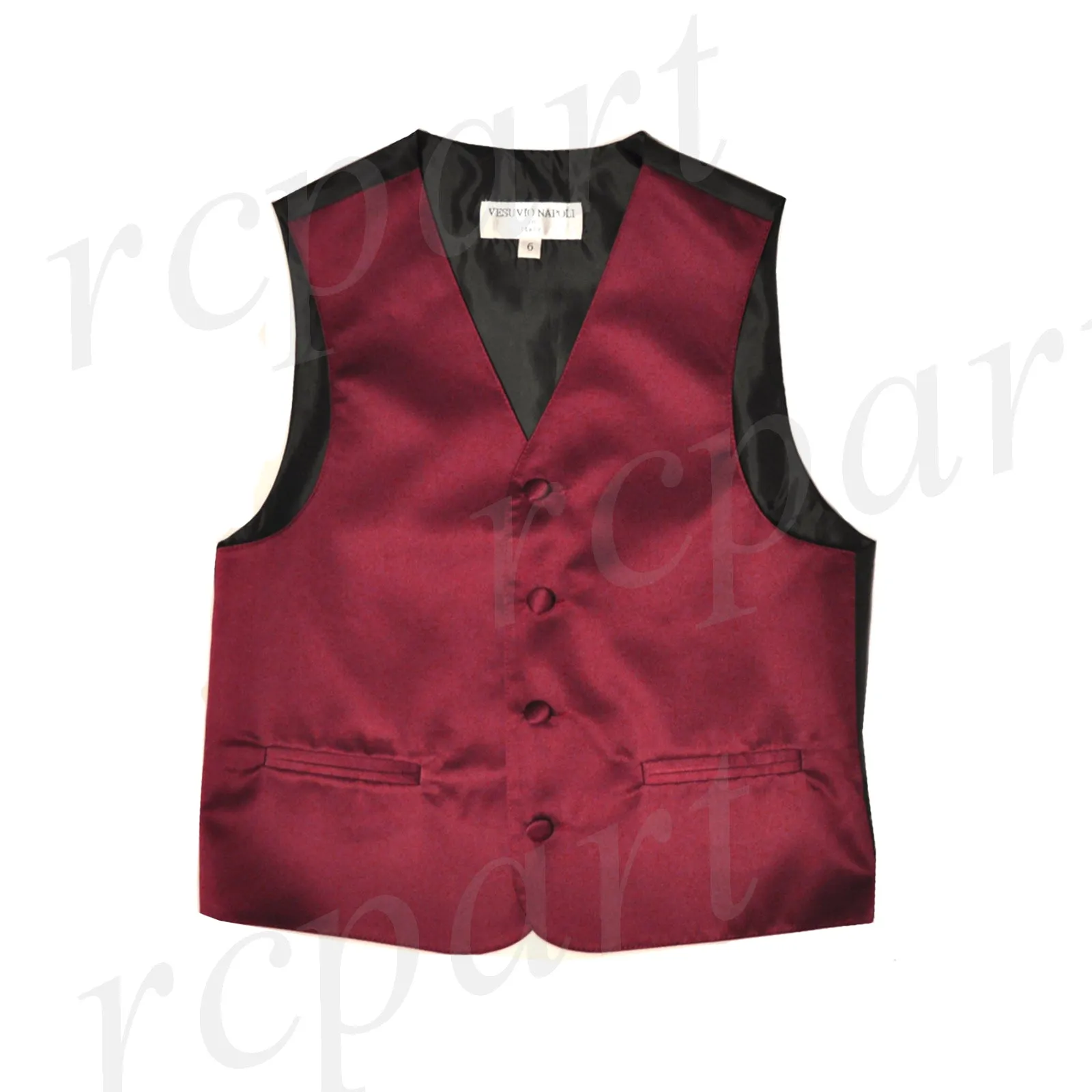 New Boy's Kid's formal Tuxedo Vest Waistcoat only US size 2-14 wedding Burgundy