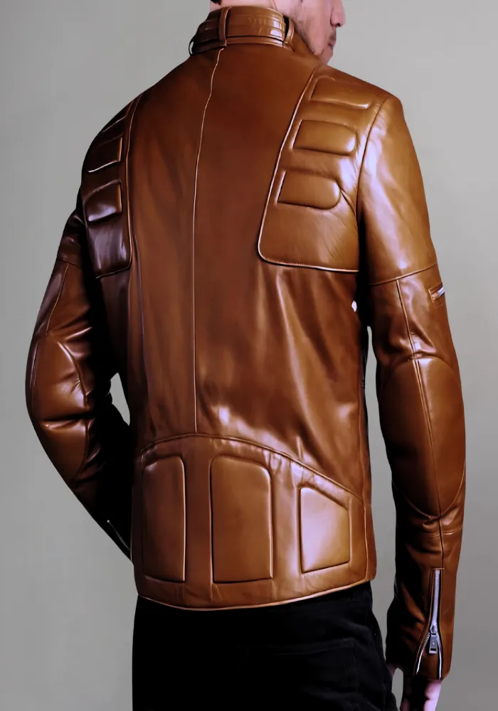 New Brown Vintage Leather Biker Stylish Jacket For Men