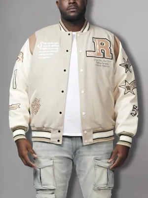 New Century Embroidered Varsity Jacket