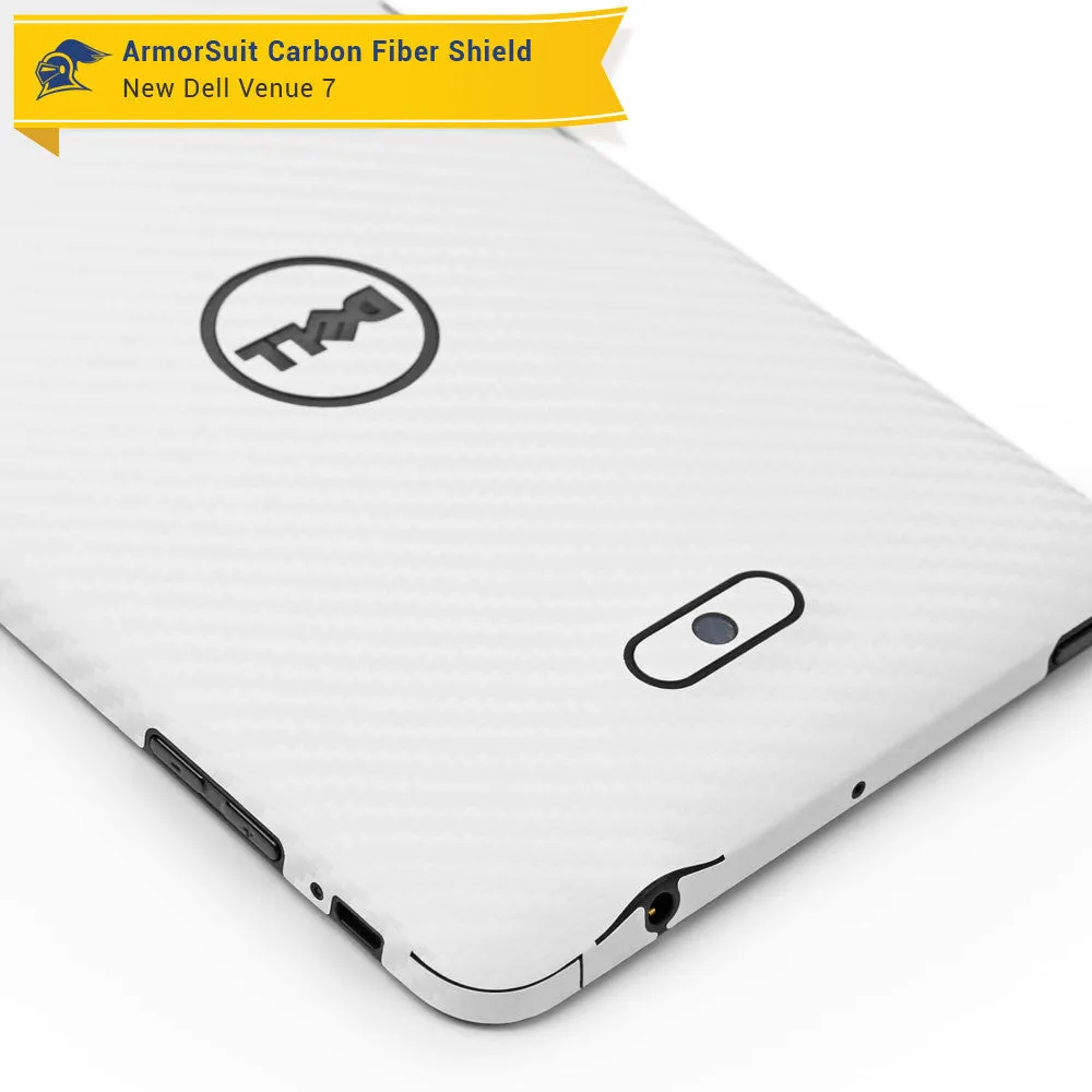 New Dell Venue 7 (2014) Screen Protector   White Carbon Fiber Skin Protector