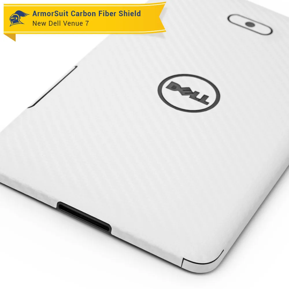 New Dell Venue 7 (2014) Screen Protector   White Carbon Fiber Skin Protector