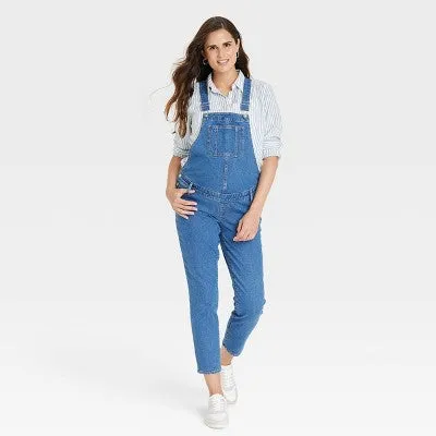 New - Denim Overalls Maternity Jumpsuit - Isabel Maternity by Ingrid & Isabel