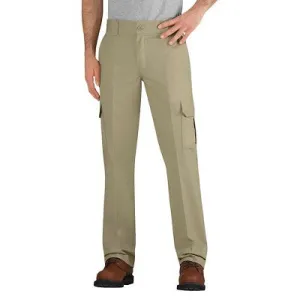 New - Dickies Men's FLEX Slim Fit Straight Leg Cargo Pants - Desert Sand 28x32