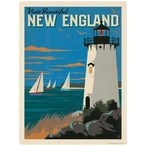 New England Lighthouse Vinyl Sticker