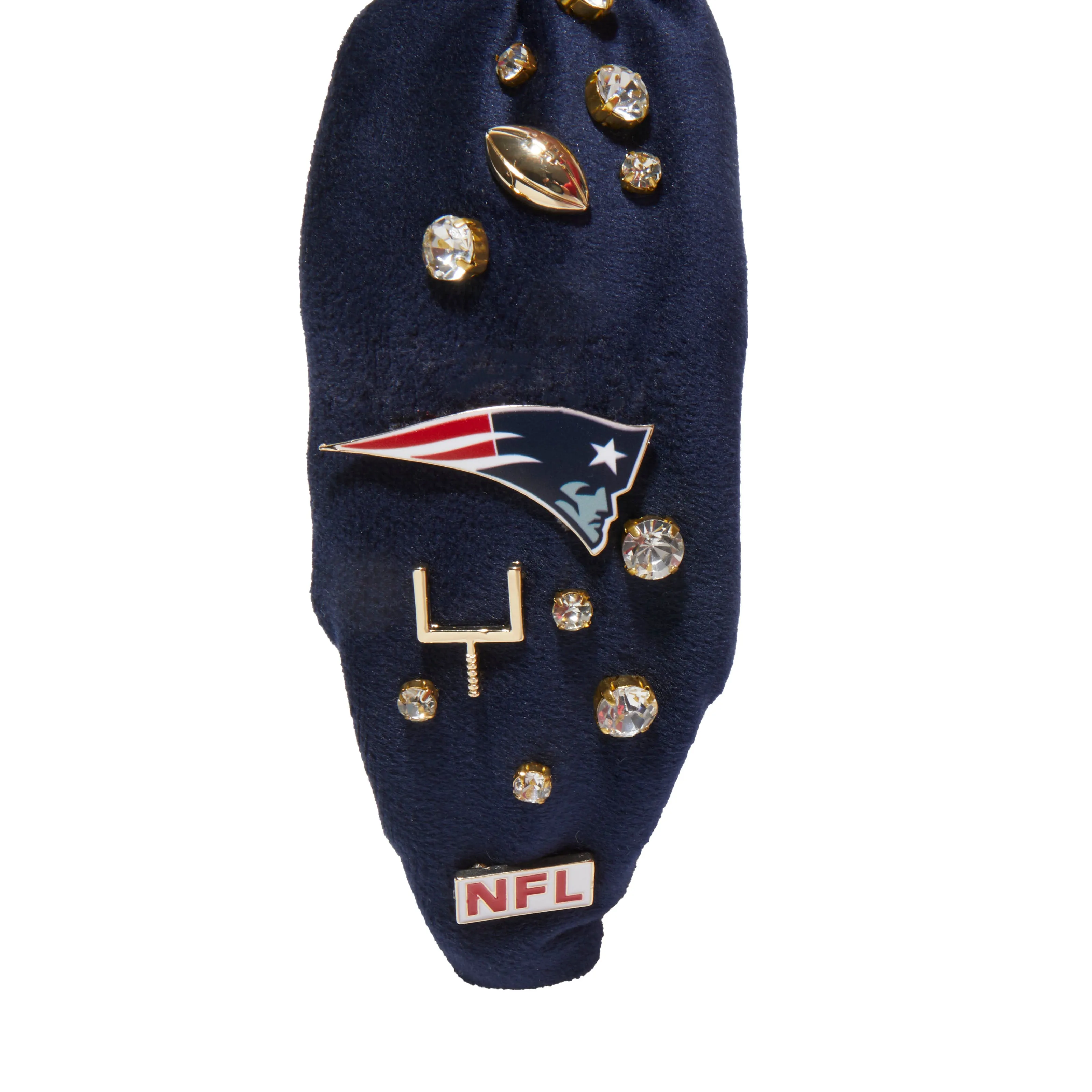 NEW ENGLAND PATRIOTS LELE SADOUGHI X NFL NAVY EMBELLISHED KNOTTED HEADBAND