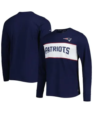 New England Patriots Peter Team Tommy Hilfiger Men's Navy Long Sleeve T-Shirt, Blue