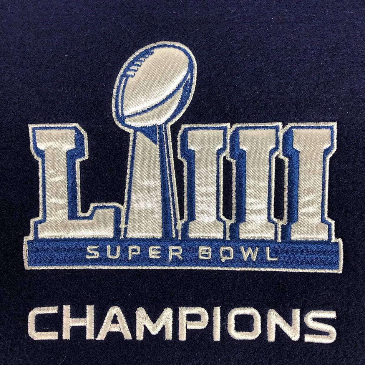 New England Patriots Winning Streak Road to Super Bowl LIII Champions Banner