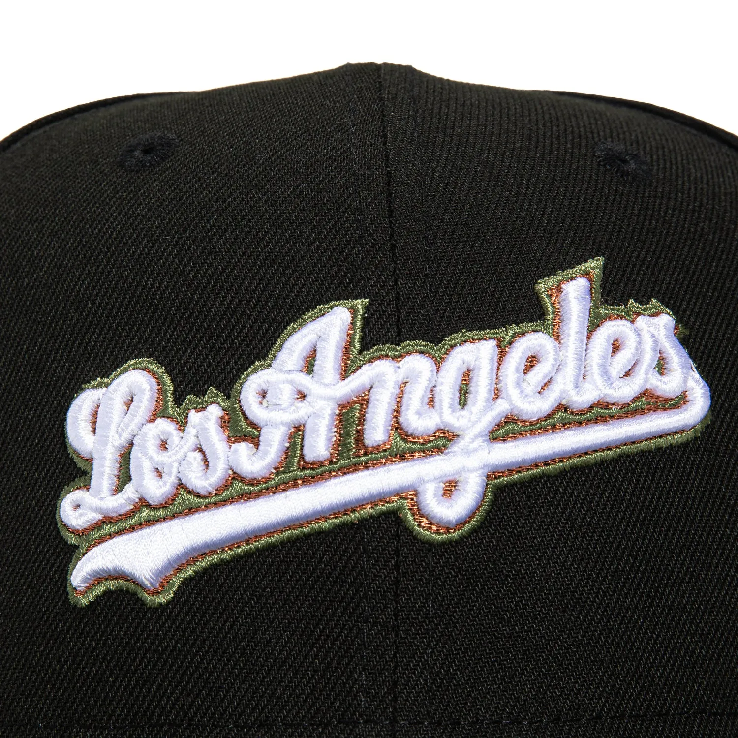 New Era 59Fifty Cookie Martini Los Angeles Dodgers 40th Anniversary Stadium Patch Script Hat - Black, Olive