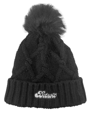 New Era Detroit Faux Fur Pom Beanie