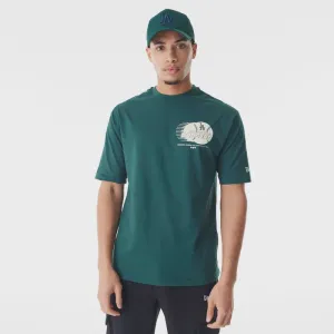 NEW ERA LOS ANGELES DODGERS MLB OVERSIZED TEE - MEN - DARK GREEN