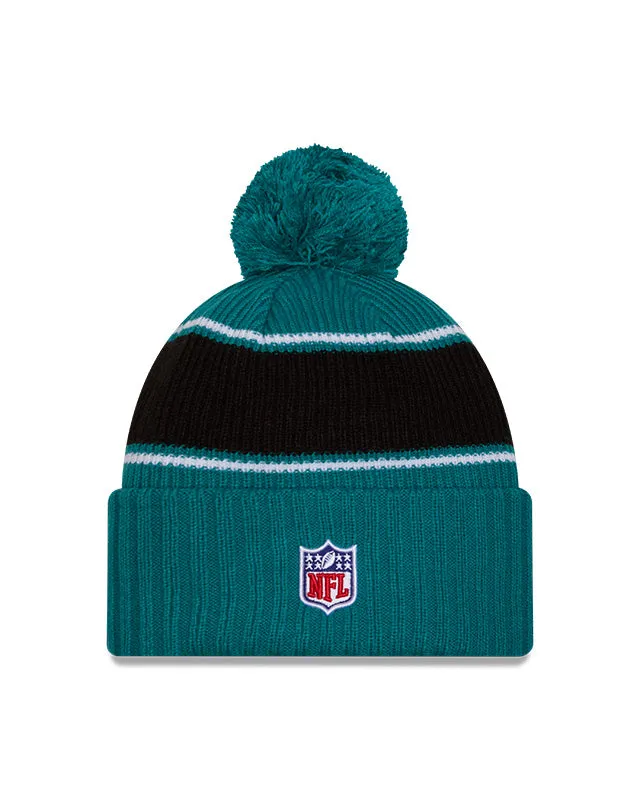 New Era Men's NFL Jacksonville Jaguars Sideline 24 Sport Pom Knit Toque