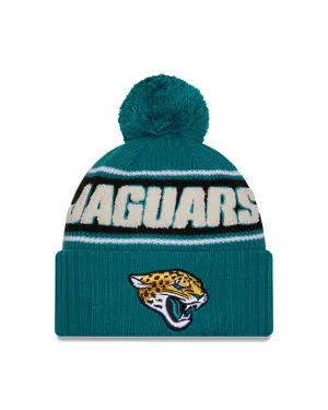 New Era Men's NFL Jacksonville Jaguars Sideline 24 Sport Pom Knit Toque