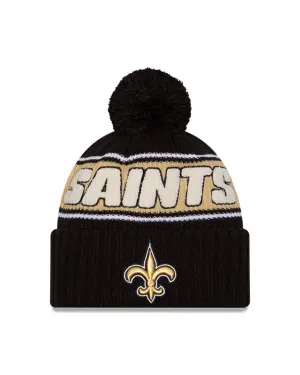 New Era Men's NFL New Orleans Saints Sideline 24 Sport Pom Knit Toque