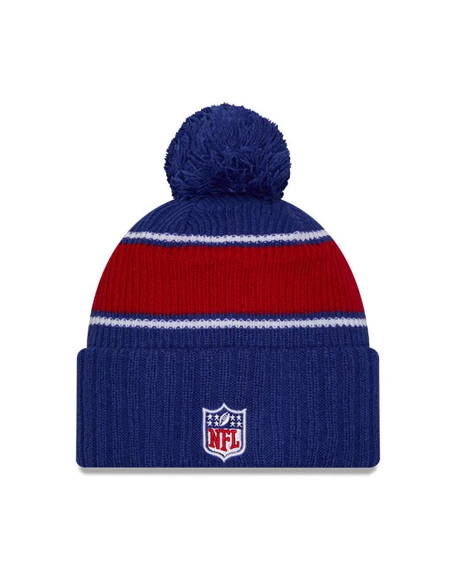 New Era Men's NFL New York Giants Sideline 24 Sport Pom Knit Toque